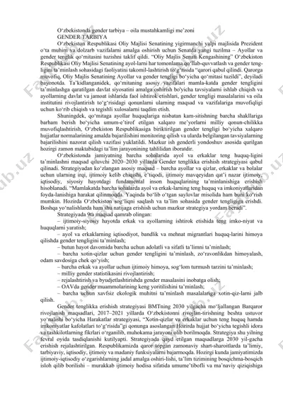 gender tarbiya – oila mustahkamligi me’zoni — DOCX