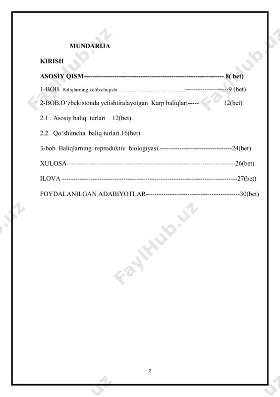 an, baliqlarga xos belgilar hali yuzaga kelmagan. bu jonivorning qoldiqlari yer qatlami yarim million kilometrcha keladigan volga, dnepr, ob, yenisey, amur, lena, ural, amudaryo, sirdaryo kabi daryolar, bulardan tashqari, behisob jilg‘a, soy, kanal, buloq va boshqa havzalardan iborat. mana shu sanab o‘tilgan sho‘r va chuchuk suvli havzalarda baliqlarning 1000 tacha turi yashaydi. bularning orasida 150 tadan ko‘proq turining iqtisodiy ahamiyati bor bo‘lib, ular ovlanadigan baliqlar hisoblanadi. seldsimonlar boshqa mamlakatlardagi kabi mdhda ham ko‘p tutiladi va mamlakatimizda ovlanadigan jami baliqlarning 20% ni tashkil etadi. karpsimonlar oilasiga mansub bo‘lgan zog‘orabaliq, qizil- ko‘z, oqcha kabi baliqlar bu jihatdan seldlardan keyin ikkinchi o‘rinda turadi. bulardan tashqari, ovlanadigan baliqlar orasida treskasimonlar, sulaymonbaliqlar (losossimonlar), bakralar (osyotrlar), sla va xamsalarning miqdori ham ancha salmoqlidir. raqamlarga murojaat qiladigan bo‘lsak, tarmoqning oxirgi yillardagi ymmdagi ulushi 0,1 % dan pasayib ketgan. yetarli miqdordagi suv zaxiralari (hovuzlar, suv omborlari, ko‘llar,kanallar va boshqalar) bo‘lishiga qaramasdan, yurtimizda baliq ishlab chiqarish ko‘rsatkichi 1991-yilda 27000 …