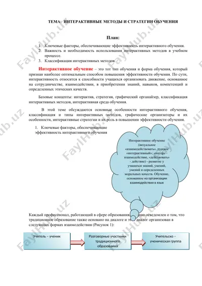 интерактивные методы и стратегии обучения — DOC