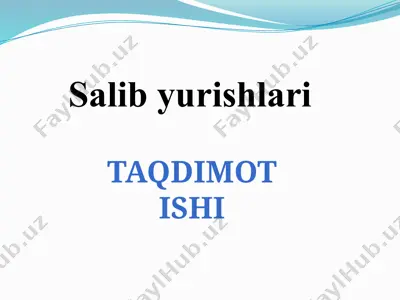 salib yurishlari — PPTX