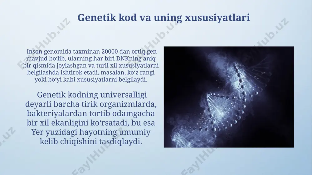 dnk molekulasining genetik axborotni va irsiy belgilarni saqlashdagi o‘rni - Page 5
