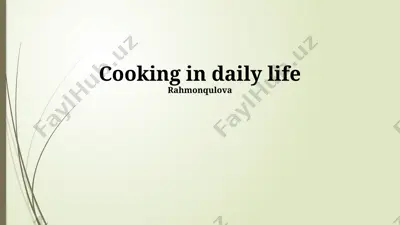 cooking in daily life — PPTX