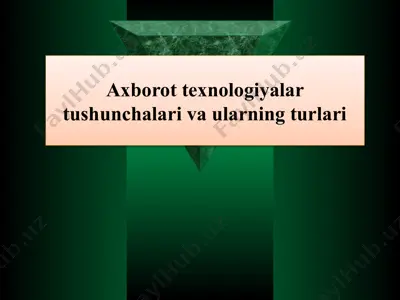axborot texnologiyalari vaularning turlari — PPTX