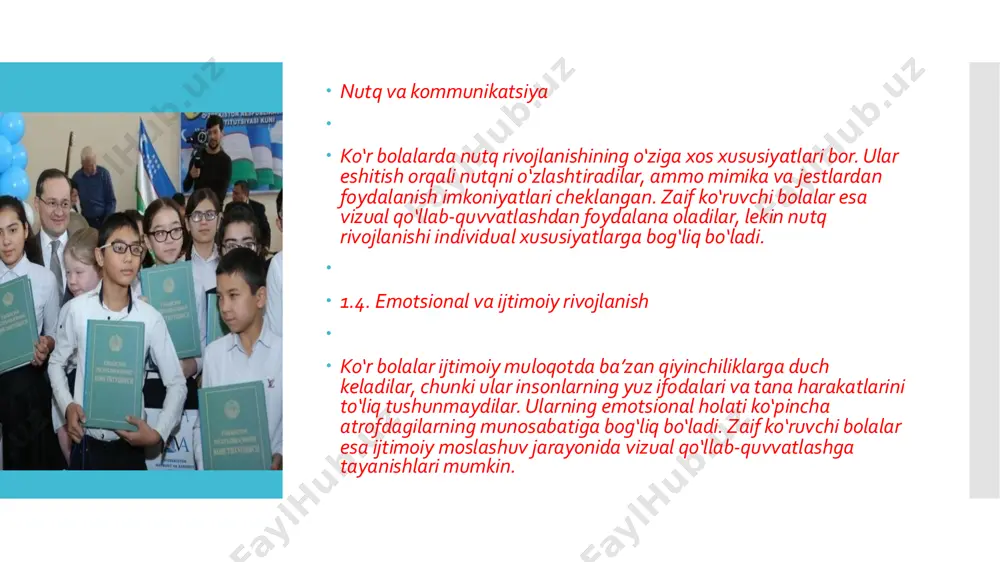 ko‘r va zaif ko‘ruvchi bolalar psixologiyasi - Page 5