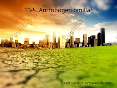 antropogen omillar. 11 - sinf — PPTX