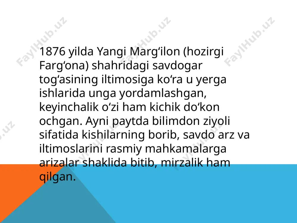 da realistik tasvir masalasini ko‘tardi. 1891 yilning iyulida marv —ashxobod—boku—batumi orqali istanbulga bordi. do‘stlariga yozgan maktublarida, voqealarni oldindan bilgandek, vatanidan bir umr ajralib qoladigan odamning kayfiyatini aks ettirdi. masalan, istanbuldan yozgan «sabog‘a xitob» she’riy maktubida vatan ishtiyoqi, do‘stlar sog‘inchi, g‘urbat azoblari va yolg‘izlik motivlari birinchi o‘ringa chiqqan. furqat istanbuldan bulg‘oriya va yunonistonga o‘tdi. bolqon yarim orolining qator shaharlarida bo‘ldi. 1892 yilning martida istanbuldan o‘rta dengiz orqali arabistonga — makka, jidda, madina shahrilariga bordi. makkadagi haj ziyorati munosabati bilan «hajnoma» asarini yaratdi. so‘ng bombayga keldi, hindistonning qator viloyatlariga sayohat qildi. uning bu davrda yozgan nasriy va nazmiy maktublarida tushkunlik, ona yurt sog‘inchi va iztiroblari aks etgan. «adashganman» radifli hamda «kashmirda», «bulbul» deb nomlanuvchi lirik she’rlar turkumi shu jihatdan o‘ziga xos hijronnomadir. furqatning publitsist sifatidagi faoliyati 1890 yildan boshlandi. «turkiston viloyatining gazeti»ga rasman ishga kirdi, gazetani tayyorlashda bevosita qatnashdi. bir yildan ko‘proq vaqt mobaynida sattorxon kabi ilg‘or ma’rifatparvarlar bilan hamkorlikda ishlab, gazeta …
