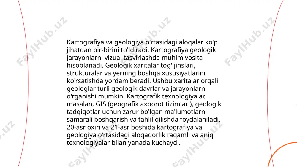 etuk ta’lim maskanlaridan biridir. dunyo xaritalarining 70% elektron shaklda internetda mavjud. ijtimoiy geografiya bo‘yicha tadqiqotlar aholining 60% shahar joylarda yashayotganini ko‘rsatadi. ular orasida transport infratuzilmasi, sog‘lik muhofazasi va ijtimoiy xizmatlar muhim rol o‘ynaydi. ... t.me/slaydai_bot kartografiya va sotsiologiya bir-biriga ta’sir ko‘rsatadigan fanlar hisoblanadi. kartografiya ijtimoiy muammolarni vizualizatsiya qilishda yordam beradi, masalan, aholi zichligini xaritalash yoki ijtimoiy farqlarni tasvirlash. masalan, 2020 yilda o‘zbekistonda aholi zichligi bo‘yicha xaritalar aholining migratsiya tendensiyalarini o‘rganishda muhim bo‘ldi. sotsiologik tadqiqotlarda kartografik usullar yordamida ijtimoiy guruhlarning turli hududlarda taqsimlanishi va ularning ehtiyojlarini aniqlash mumkin. 2019 yilda toshkentda olib borilgan tadqiqotlar natijasida shaharning ijtimoiy-iqtisodiy holatini yaxshilashga yo‘naltirilgan xaritalar ishlab chiqilgan. shu asnoda kartografiya va sotsiologiya jamiyatning turli jihatlarini chuqurroq o‘rganishga yordam beradi. ... t.me/slaydai_bot kartografiya arxeologiya uchun muhim vosita bo'lib, qadimiy joylashuvlar va tarixiy xaritalarni aniqlashda yordam beradi. masalan, o'zbekistonda kartografik materiallar orqali 200 dan ortiq qadimiy shahar va qishloqlar o'rni topilgan. zamonaviy texnologiyalar, masalan, lidar va gis, …