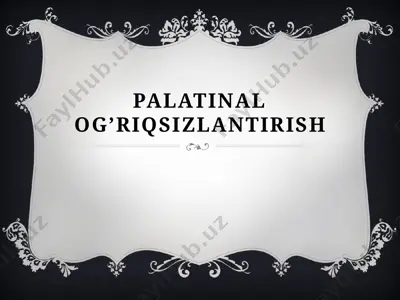 palatinal anesteziya — PPTX