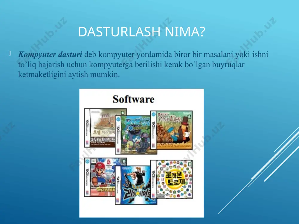 h uchun nima zarur bo’ladi? nimaga cd player kompyuter chalik qulay emas? kompyuter o’yinlari yaratish uchun dasturchi qay darajada malakali bo’lishi kerak deb o’ylaysiz? joriy bajarilayotgan dasturlar qayerda saqlanadi? kompyuterni arifmetik amallarni bajaradi? kompilyator apparat ta’minotmi yoki dasturiymi? qasyi jihati uchun c++ foydalanuvchilarga juda muhim image1.png image2.png image3.png image4.jpeg image5.png image6.jpeg image7.png image8.png image9.jpeg image10.png image11.png image12.png image13.png image14.jpeg image15.png /docprops/thumbnail.jpeg