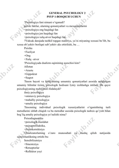 general psychology 2 — DOCX