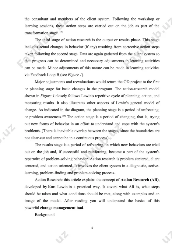 ons and effects of various forms of social action and research leading to social action’ that uses ‘a spiral of steps, each of which is composed of a circle of planning, action and fact-finding about the result of the action’. participatory action research in education ar is also called participatory action research (par). this concerns an individual method of action research. other working methods are community-based participatory research and school-wide action research. other names for the methodology are action cycle or research cycle. in education, action research refers to various evaluative, investigative, and analytical research methods, which are especially designed to study organizational, academic or educational problems or deficiencies. in addition, these methods help teachers to develop practical solutions to address the aforementioned problems. action research steps it is referred to as a cycle because the method usually consists of a predefined process that is repeated over time. below is …