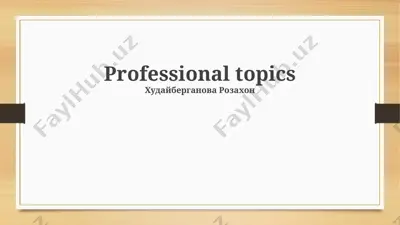 professional topics — PPTX