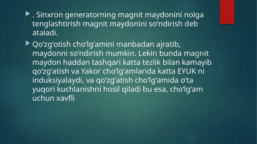o‘tish jarayonida induktorning magnit maydonini so‘ndirish - Page 5