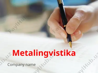 metalingvistika — PPTX