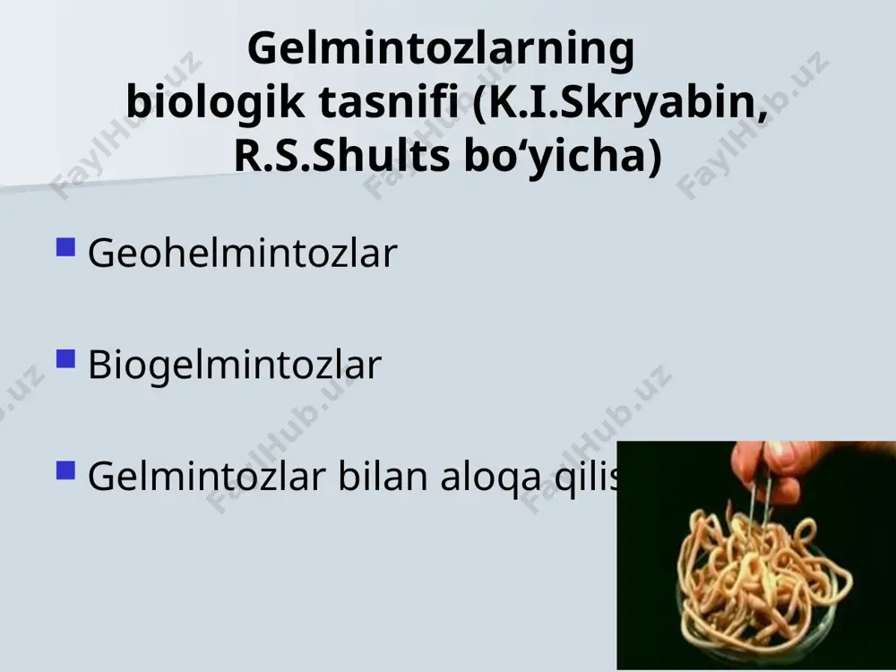 parazitozlar (sodda jonivorlar va gelmintlar) keltirib chiqaruvchi kasalliklar - Page 5