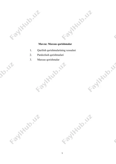 qorishmalarni tayyorlash — DOCX