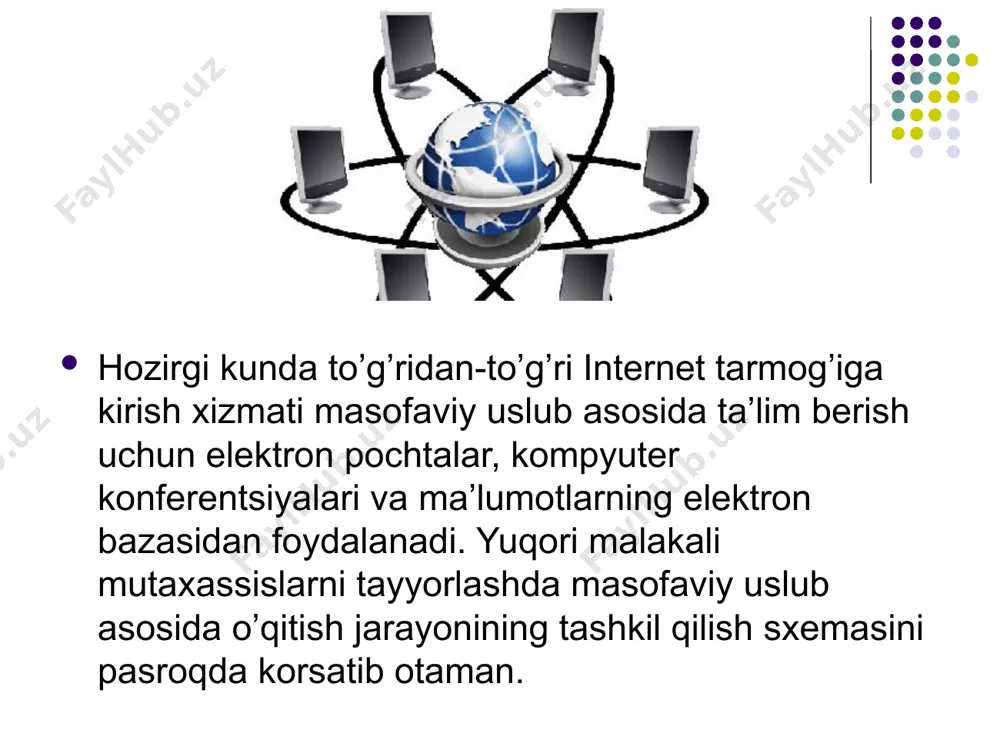 m texnologiyalaridan foydalanishning nazariy-uslubiy asoslari hozirgi davr ta’lim taraqqiyoti yangi yo‘nalish innovatsion pedagogikani keltirib chiqardi. innovatsion - (ingliz.) - yangilikni kiritish (tarqatish) ma’nolarini anglatadi. yangilik kiritishning ijtimoiy-psixologik aspekti amerika innovatsiyachisi e. rodjers tomonidan ishlab chiqilgan. u yangilik kiritish jarayoni qatnashchilarining tasnifi, ularning yangilikka bo‘lgan munosabati va boshqalarni ko‘rsatgan. ilmiy yo‘nalishlarda yangilik va innovatsiya tushunchalari farqlanadi. “yangilik” - bu vosita, yangi metod, metodika, texnologiya va boshqalar. “innovatsiya” - bu ta’lim; ma’lum bosqichlari bo‘yicha rivojlanadigan jarayon. innovatsion faoliyatning subekti - o‘qituvchining shaxsiy imkoniyati hisoblanadi. bunda pedagog shaxsining ijtimoiy, madaniy, intellektual va axloqiy imkoniyatlari yuksak ahamiyatga molik bo‘ladi. innovatsion ta’lim texnalogiyalarini foydali tomonlari talabalarning bilim faoliyatini rivojlantirish bo’lib, talabalarning o’quv ishlarini faollashtirish va kasbiy ixtisoslashuvining faollashuviga olib keladi. yuqoridagi treninglar (texnalogiyalar)dan ko’rinib turibdiki bu texnalogiyalar talabani mantiqiy fikrlash, umumiy fikr doirasini kengaytirish, mustaqil ravijda adabiyotlardan foydalanishni o’rgatishga qaratilgan. o’quv jarayonini tashkil qilishda birinchi navbatda yuqorida aytib o’tgan 10ta ijtimoiy sifatdan xar-bir ta’lim soxasida …