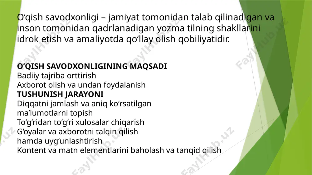 shini bilmayman. hanuzgacha, haqiqatan, dushmanlar nafratlanishadimi, sochlari to‘kilib ketadimi yoki og‘zidan badbo‘y hid keladimi, deb hayron bo‘laman. bunga hech qachon javob topa olmasligimni bilaman. chunki mening boshqa dushmanim yo‘q. dushman pirogi matn yuzasidan savollar 1. voqea kim tomonidan hikoya qilingan? a. jeremi b. otasi c. stenli d. tom 2. hikoyaning boshida tom nima uchun jeremini dushman deb hisobladi? tom jeremini bazmga taklif qilmadi. jeremi uning do‘stini taklif qildi, lekin tomni taklif qilmadi 3. tomning «dushman pirogi» tarkibida bo‘lishi kerak deb o‘ylagan bitta ingrediyent (masalliq)ni yozing. chuvalchang,qurt-qumursqa,tosh 4. pirog bo‘lagining rasmi tushirilgan joydagi matnning bir qismini toping va savolga javob bering. nima uchun tom «dushman pirogi»dan so‘ng «yoz ajoyib bo‘ladi», deb o‘yladi? a. u tashqarida o‘ynashni yaxshi ko‘rardi. b. u otasining rejasidan hayajonda edi. c. u yangi do‘st topdi. d. u «dushman pirogi»ni tatib ko‘rishni xohladi. 5. tom birinchi marta «dushman pirogi»ning hididan o‘zini qanday his qildi? nima sababdan u o‘zini …