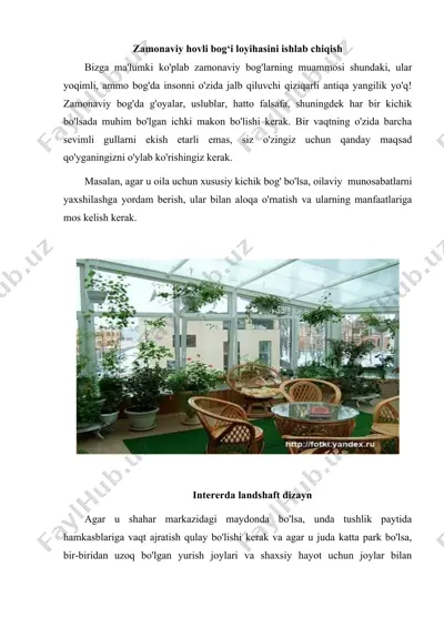 zamonaviy hovli bog‘i loyihasi — DOCX