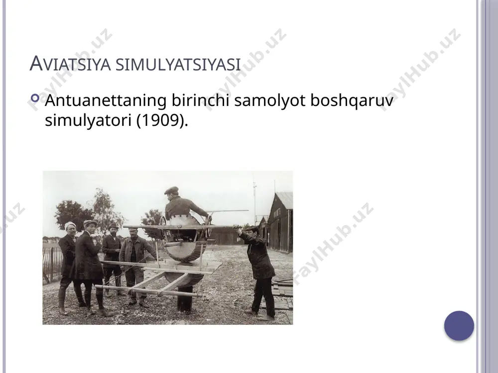tibbiyotga o'tkaziladigan aviatsiyada simulyatsiya mashg'ulotlari bilan uzviy bog'liqdir. 12 kompyuter simulyatorlar butun dunyoda kompyuter va dasturiy ta'minotni ishlab chiqishda ko'chkiga o'xshash o'sish kuzatilmoqda. birinchi virtual simulyatorlar jarrohlik va endoskopiya sohasida paydo bo'ldi: buyuk britaniya , manchester ( 1987 ) "interaktiv grafik tolali simulyator" germaniya , karlrue ( 1988 ) : kismet laparoskopiya simulyatori tibbiy simulyatsiya mashg'ulotlari tarixi tibbiyotning rivojlanishi va texnologiyaning umumiy darajasi, shuningdek, tajribasi tibbiyotga o'tkaziladigan aviatsiyada simulyatsiya mashg'ulotlari bilan uzviy bog'liqdir. 13 virtual ko'chki (2000) virtual simulyatorlarning ko'chkiga o'xshash ko'rinishi: ultratovush va endoskopiya, angiografiya va kardiojarrohlik, stomatologiya, ko'z va lor jarrohligi va boshqalar (aqsh, shvetsiya, germaniya, isroil, 2000-yillar). ularning haqiqiyligi isbotlangan. tibbiy simulyatsiya mashg'ulotlari tarixi tibbiyotning rivojlanishi va texnologiyaning umumiy darajasi, shuningdek, tajribasi tibbiyotga o'tkaziladigan aviatsiyada simulyatsiya mashg'ulotlari bilan uzviy bog'liqdir. 14 interventsiya mashqi nemis olimlari (appendorf klinikasi, gamburg) 2000-yillarning boshlarida dunyoda birinchi marta haqiqiy anatomiyaning virtual modeli (kbb jarrohligi) bo'yicha operatsiyalar repetisiyasidan foydalanganlar. tibbiy simulyatsiya mashg'ulotlari tarixi …