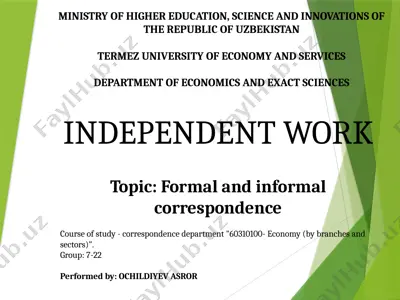 independent work — PPTX