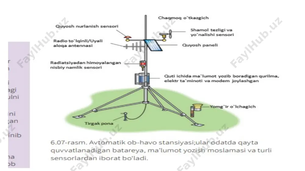 o’z ichiga oladi.ko’pincha ekologiya ifloslanishini o’lchash ko’p vaqt talab etadi va bu albatda o’lchov dasturlari yordamida amalga oshiriladi. ya’ni avtomobildan chiqayotgan (co)uglerod monoksidi azod dioksidi kabi gazlarni nazorat qilish zarur shunin uchun ham o’chov dasturlari o’rni beqiyos shifoxonaning jonlantrish bo’limida o’lchov dasturlarining o’rni bunga misol sifatida toshba grafigi ya’ni parklardagi aeidromdagi mashinalarning orqaga oldinga surib harakatlantrish yoki plasteyshin joystiklarning tugmalarini misol qilib keltrshmiz mumkin * e'tiboringiz uchun rahmat! *