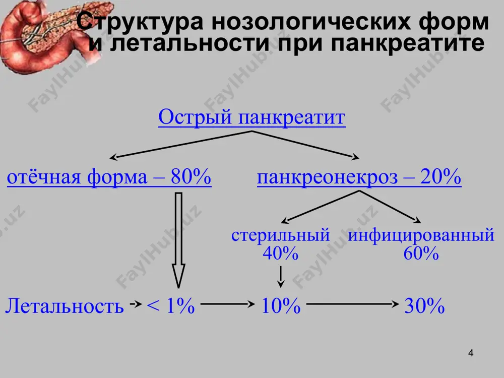 ований под узи контролем - + лапаротомия на 1-ой или 2-ой неделе заболевания при сохранении симптомов полиорганной недостаточности; неэффективности транскутанных и эндоскопических санационных вмешательств; подозрении на инфицирование 2 неделя заболевания доступ срединная лапаротомия бисубкостальная или срединная лапаротомия ± синхронная люмботомия некрсеквестрэктомия ± + дренирование забрюшинного пространства «закрытый» метод «открытый», реже «полуоткрытый» метод оптимальный режим повторных вмешательств «по требованию» «по программе» * хирургическая тактика при инфицированных формах панкреонекроза (филимонов м.и. и соавт. 2004) характер гнойно-некротического очага клинико-морфологическая форма инфицированный панкреонекроз инфицированный панкреонекроз+абсцесс абсцесс или инфицированная псевдокиста некротическая масса преобладает над экссудативным компонентом некротическая масса соизмерима с экссудативной экссудативный компонент преобладает над некротическим или последний минимален сроки заболевания 1-2 неделя 2-3 неделя 3-4 неделя и более варианты хирургической тактики i этап лапаротомия транскутанное дренирование под узи или кт контролем транскутанное дренирование под узи или кт контролем ii этап при неэффективности транскутанных методов - лапаротомия iii этап транскутанное дренирование резидуальных очагов под узи …