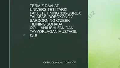 ariza yozish — PPTX