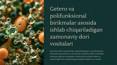 zamonaviy dori vositalari — PPTX