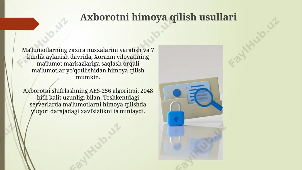 axborot xafsizligi va axborotlarni himoyalash usullari - Page 3