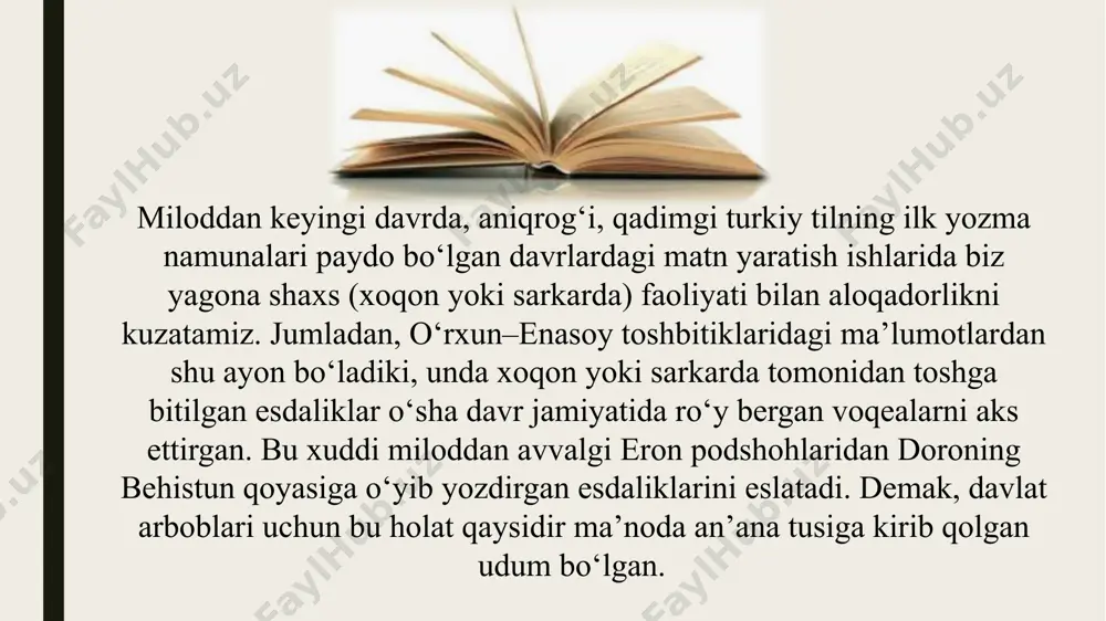 joriy etilgan. musulmon yil hisobi xalifa umar ibn al-xattob tomonidan milodiy 638-yil, ya’ni tarixiy hijrat kunidan 16 yil o‘tib joriy etgan. xristianlar esa milodiy yil hisobi bilan ish ko‘radilar. bu ham din tarixi bilan bog‘liq. xristian dinida yil hisobi sifatida iso payg‘ambarning tug‘ilgan kuni , to‘g‘rirog‘i, tug‘ilganidan keyin 7 kun o‘tib, huqna qilingan kuni asos qilib olingan. xristianlar yerning quyosh atrofida aylanish sikli bo‘yicha o‘z yil hisoblarini yaratishgan. yer quyosh atrofini 365 kunu 6 soat ichida bir marta aylanib chiqadi. shu bilan bog‘liq ravishda milodiy bir yil 365 kun, kabisa yili esa 366 kunni tashkil etadi. demak, hijriy qamariyning bir yili milodiy bir yildan 11 kun kam. shu tufayli hijriy qamariy yil hisobi bilan bog‘liq bo‘lgan diniy marosimlar - ramazon,mavlud, haj safari, hayitlar ko‘chib yuradi. ular har safar o‘tgan yildagiga ko‘ra 11 kun oldin keladi. shu tariqa, har yili 11 kundan kamayib, milodiy yil hisobidan ortda qola boshlaydi. 32 yil …