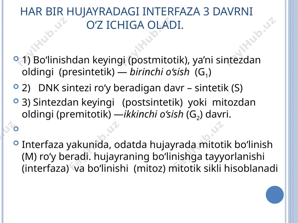 hujayralarning ko'payishi. mitoz. mitotik sikl - Page 5