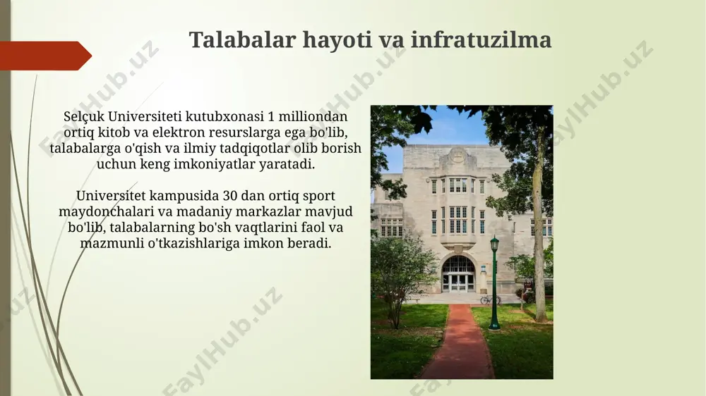 selçuk universiteti haqida taqdimot - Page 5