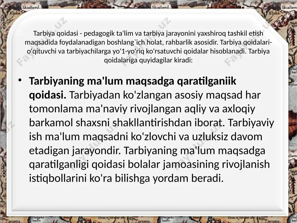 tarbiya jarayonining mohiyati va prinsiplari - Page 5