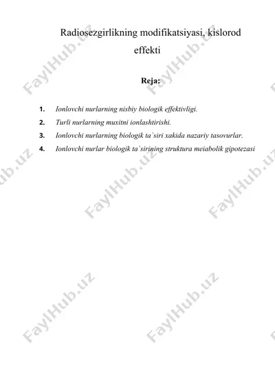 radiosezgirlikning modifikatsiyasi — DOC