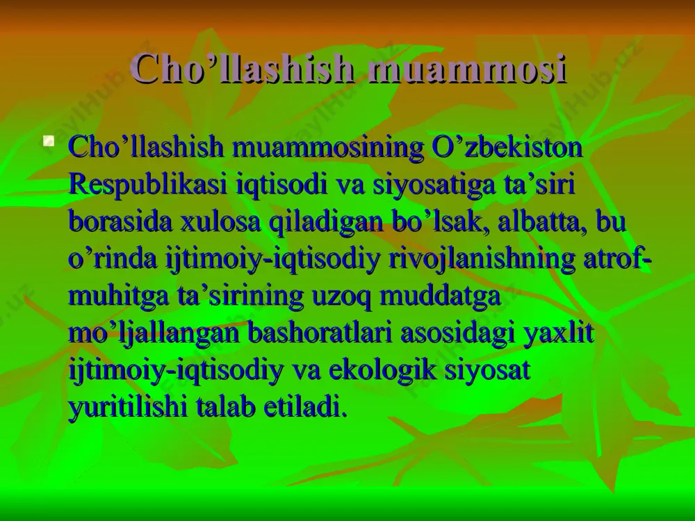 cho’llarning o’zbekistondagi o`simliklar olamida ta`siri - Page 3