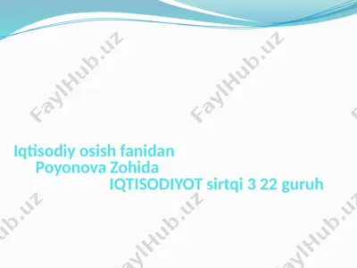 xususiy kapital samaradorligini oshirish — PPTX