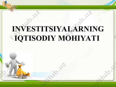 investitsiyalarning iqtisodiy mohiyati — PPT