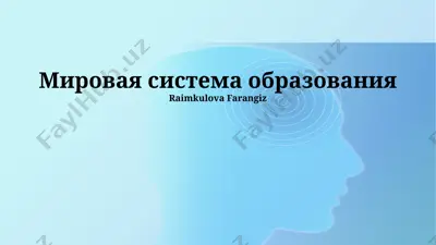 мировая система образования — PPTX