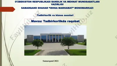 tadbirkorlik va biznes asoslari — PPTX