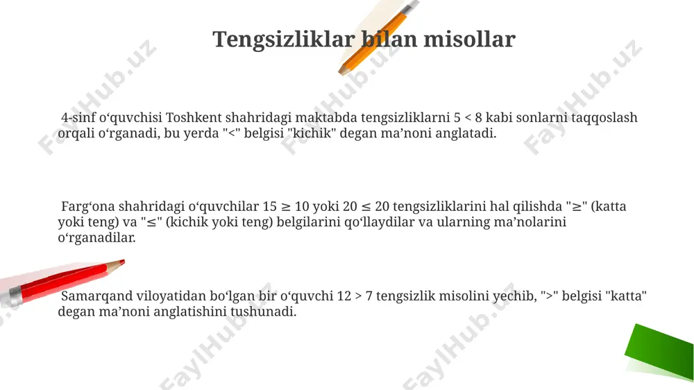 tengsizliklar (4-sinf matematika) - Page 3