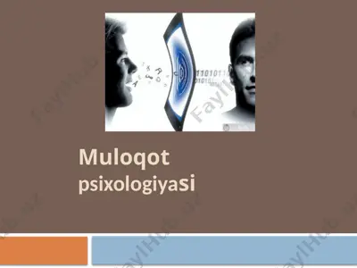 muloqot psixologiyasi — PPTX