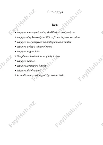 sitologiyа — DOCX