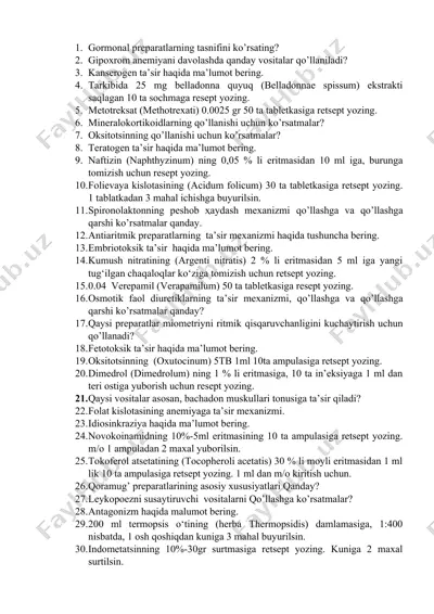 gormonal preparatlar — DOC