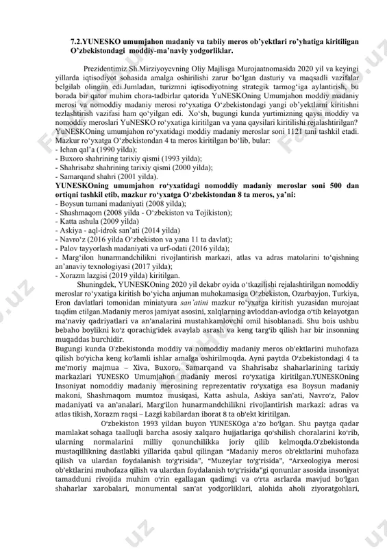 d tumanidagi bo‘zsuv bo‘yida “shahidlar xotirasi” yodgorlik majmui ochildi. 2001-yil 31-avgust – qatag‘on qurbonlarini yod etish kuni sifatida o‘zbekistonda ilk bor o‘tkazildi. 2002-yil 31-avgust kuni toshkentning “shahidlar xotirasi” yodgorlik majmuida “qatag‘on qurbonlari xotirasi” muzeyi tashkil qilinib, 2008-yil 31-avgustda uning yangi ekspozitsiyasi ochildi. yosh avlodni ma'naviy barkamollik ruhida tarbiyalashda “alpomish” dostoni yaratilganligining 1000 yilligini (1999), «avesto» yaratilganligining 2700 yilligini (2001) nishonlash ham muhim voqea bo‘ldi. ( 244 )respublika rahbariyati, eng avvalo xalqimizning ehtiyoji, orzu istaklarini hisobga olib, azaliy milliy bayramlarni tiklashga yangi istiqlol bayramlarini xalqning qadimiy an'analariga monand holda shakllantirishga katta e'tibor berdi. masalan, prezident farmonlari asosida navruz, ramazon va qurbon hayitlar bayram kuni sifatida nishonlana boshlandi. undan tashqari, istiqlol sharofati bilan “mustaqillik kuni”, “konstitutsiya kuni” va “o‘qituvchilar va murabbiylar kuni” bayramlari joriy etildi. davlat tili haqidagi qonun chiqqan kun – 21-oktyabr tabiiy ravishda “til bayrami”ga aylandi. tilimizga davlat tili maqomining amalda qaytarilishi, o‘zbek tilida rasmiy idoraviy ish yuritish, boy adabiy-tarixiy …