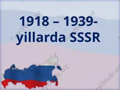 1918 – 1939-yillarda sssr — PPT