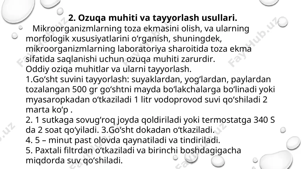 ozuqa muhitlari va ularning klassifikatsiyasi. taqdimot 10 bet. - Page 4