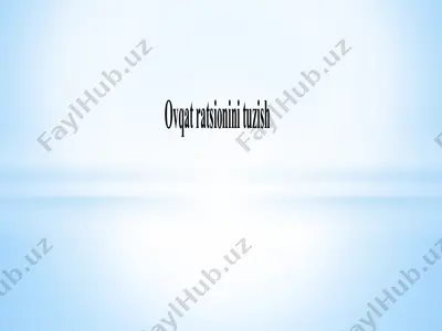 energiya sarflanishining turli ishlar vaqtida o'zgarishi — PPTX