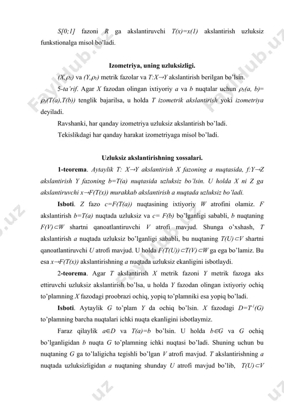 metrik fazolarda uzluksiz akslantirishlar - Page 3