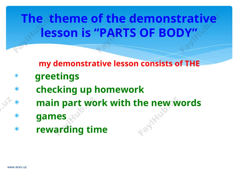 the demonstrative lesson parts of body - Page 3